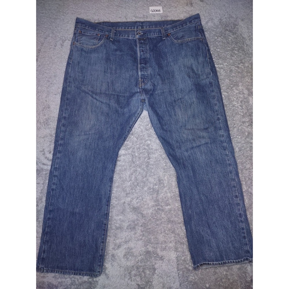 Vintage Levis 501 Mens Jeans Button Fly Straight Leg Denim Pants Classic W44 L30
